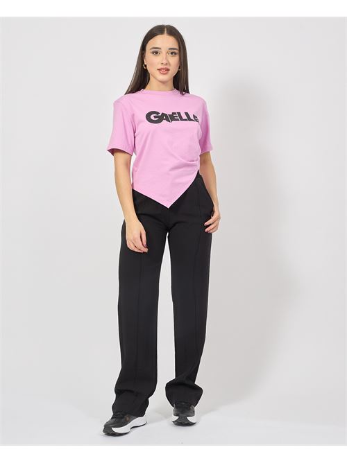 T-shirt donna Gaelle Paris asimmetrica con spacco GAELLE PARIS | GAABW04303RO42